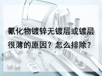 氰化物镀锌无镀层或镀层很薄的原因？怎么排除？