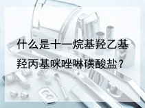 什么是十一烷基羟乙基羟丙基咪唑啉磺酸盐？