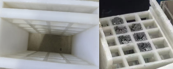 用方格子装轴件镀化学镍产生靠印的原因？